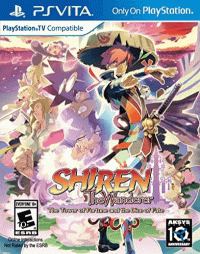 Shiren The Wanderer The Tower of Fortune and the Dice of Fate Playstation Vita US box art